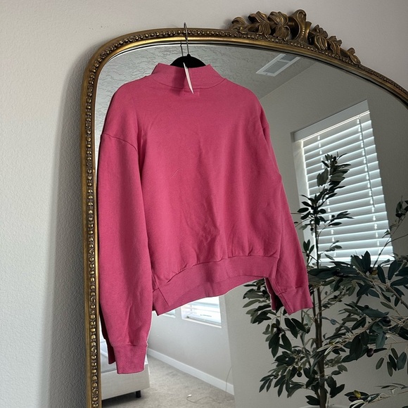 Anthropologie Cut-Out Funnel Neck Sweatshirt - Picture 6 of 7
